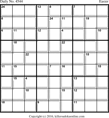 Killer Sudoku for 5/28/2018