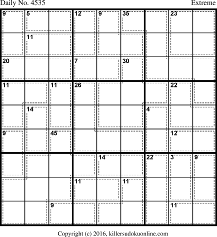 Killer Sudoku for 5/19/2018