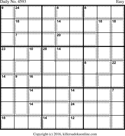 Killer Sudoku for 7/16/2018