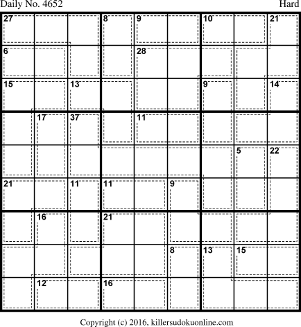 Killer Sudoku for 9/13/2018