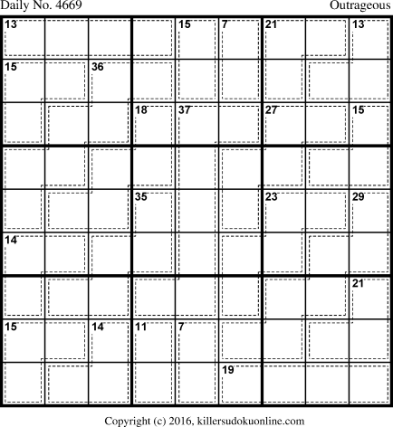 Killer Sudoku for 9/30/2018