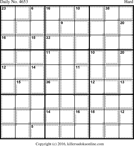 Killer Sudoku for 9/14/2018