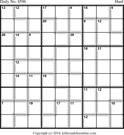 Killer Sudoku for 7/19/2018