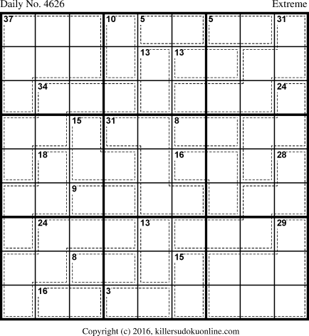 Killer Sudoku for 8/18/2018