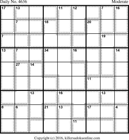 Killer Sudoku for 8/28/2018
