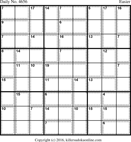 Killer Sudoku for 9/17/2018