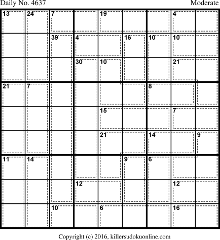 Killer Sudoku for 8/29/2018