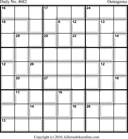 Killer Sudoku for 10/13/2018