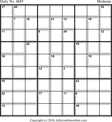 Killer Sudoku for 10/16/2018