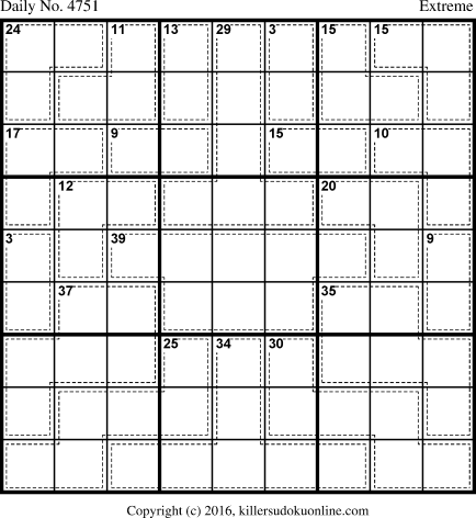 Killer Sudoku for 12/21/2018