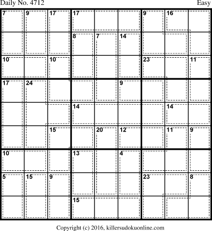 Killer Sudoku for 11/12/2018