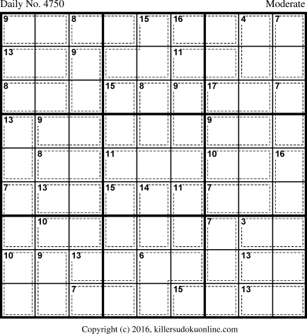Killer Sudoku for 12/20/2018