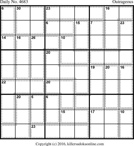 Killer Sudoku for 10/14/2018
