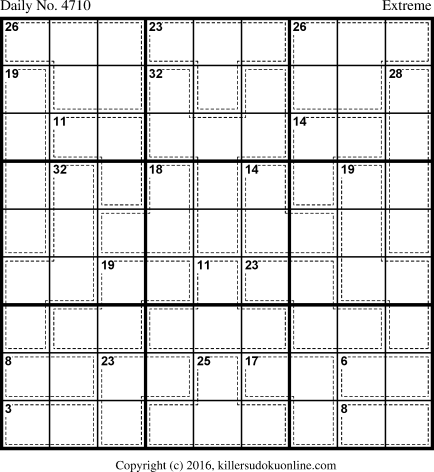 Killer Sudoku for 11/10/2018