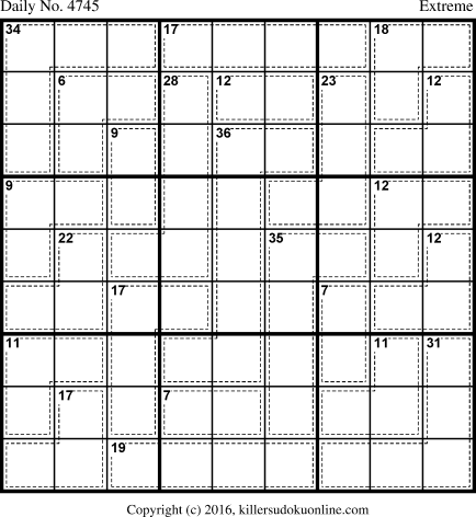 Killer Sudoku for 12/15/2018
