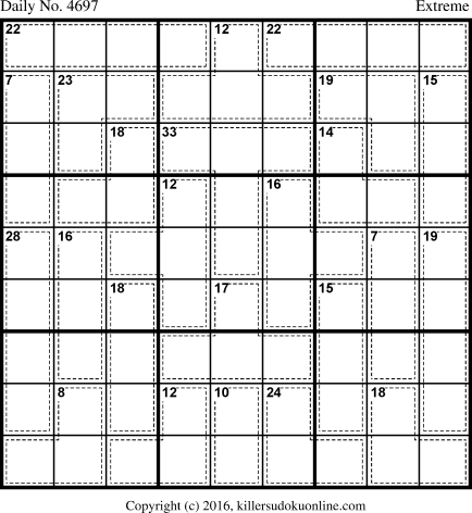 Killer Sudoku for 10/28/2018