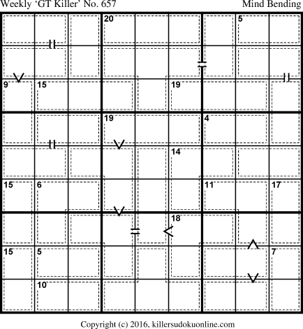 Killer Sudoku for 11/12/2018