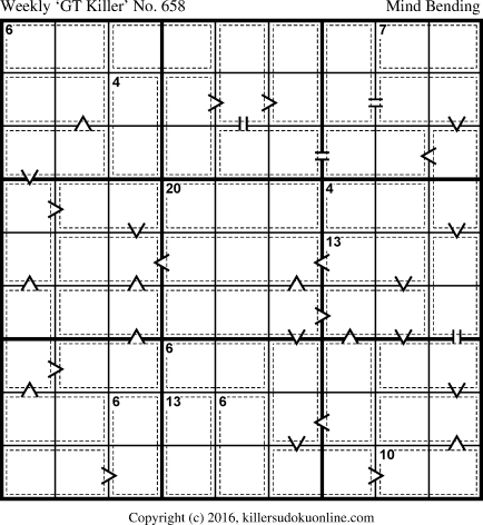 Killer Sudoku for 11/19/2018