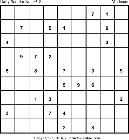 Killer Sudoku for 11/24/2018