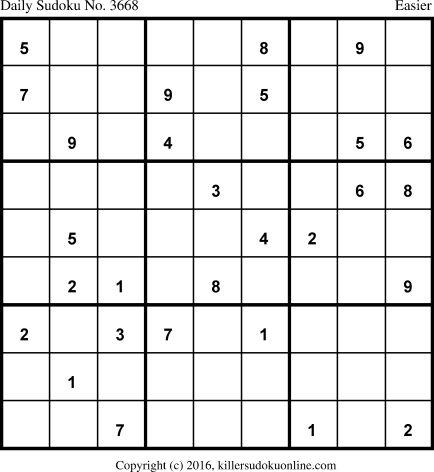 Killer Sudoku for 3/19/2018