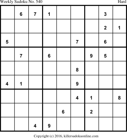 Killer Sudoku for 7/9/2018