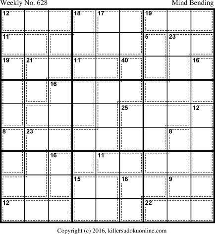 Killer Sudoku for 1/15/2018