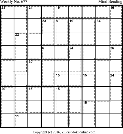 Killer Sudoku for 12/24/2018