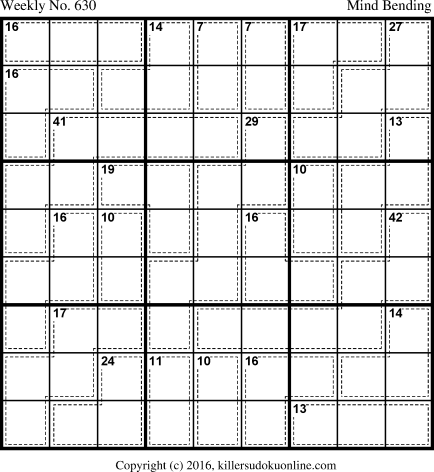 Killer Sudoku for 1/29/2018