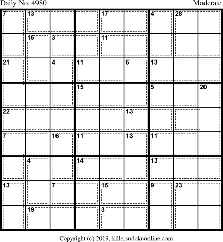 Killer Sudoku for 8/7/2019