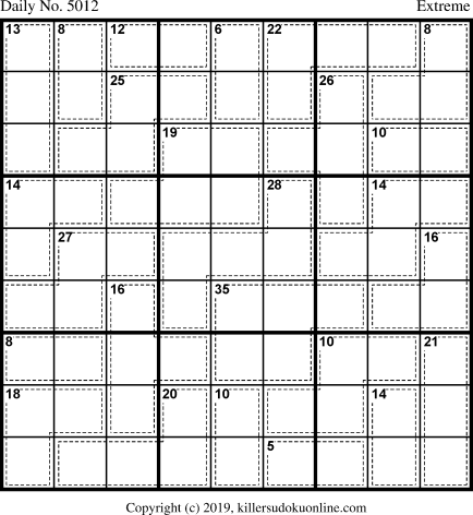 Killer Sudoku for 9/8/2019