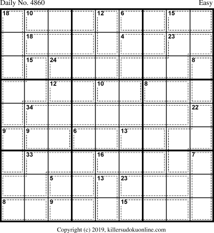 Killer Sudoku for 4/9/2019