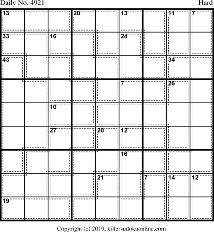 Killer Sudoku for 6/9/2019