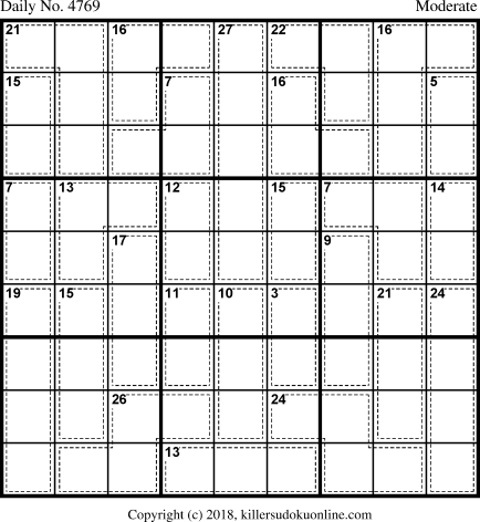 Killer Sudoku for 1/8/2019