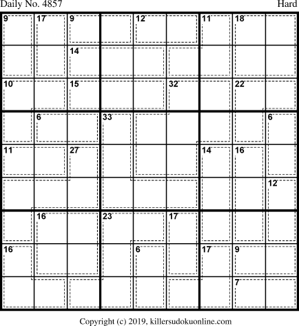 Killer Sudoku for 4/6/2019