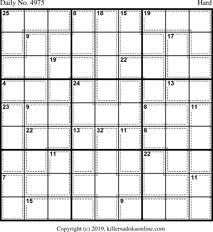 Killer Sudoku for 8/2/2019