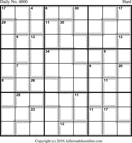 Killer Sudoku for 2/8/2019
