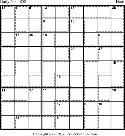 Killer Sudoku for 4/7/2019