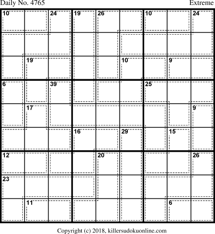 Killer Sudoku for 1/4/2019