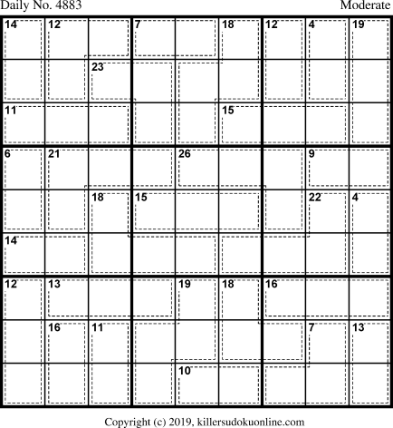 Killer Sudoku for 5/2/2019