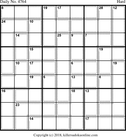 Killer Sudoku for 1/3/2019