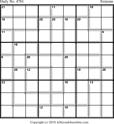 Killer Sudoku for 1/20/2019