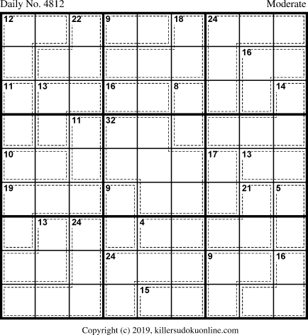 Killer Sudoku for 2/20/2019