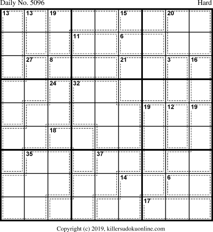 Killer Sudoku for 12/1/2019