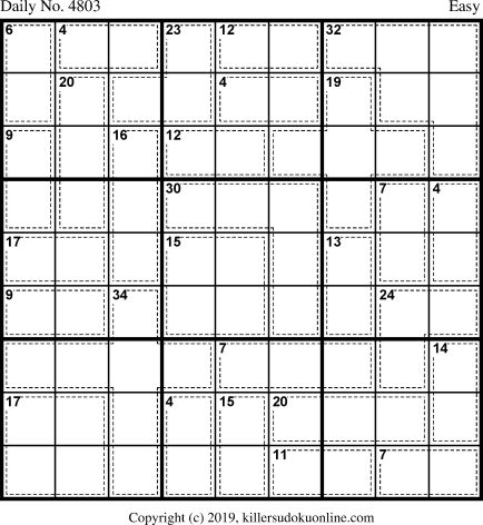 Killer Sudoku for 2/11/2019