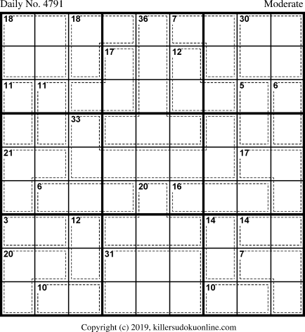 Killer Sudoku for 1/30/2019