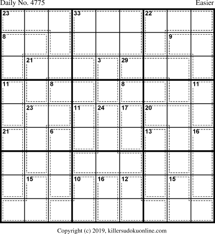 Killer Sudoku for 1/14/2019