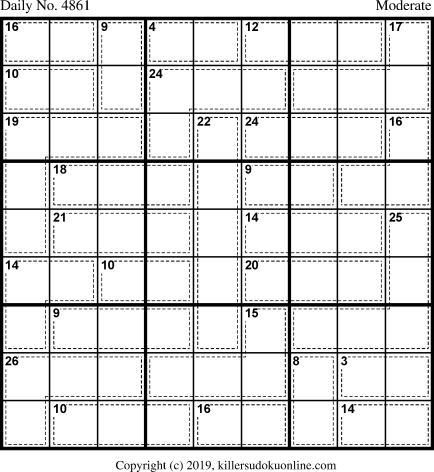 Killer Sudoku for 4/10/2019