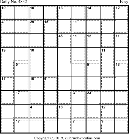 Killer Sudoku for 3/12/2019