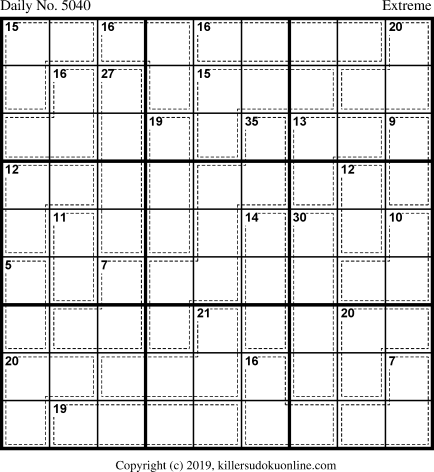 Killer Sudoku for 10/6/2019