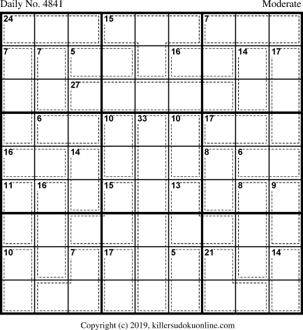 Killer Sudoku for 3/21/2019